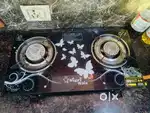 Stove and cylinder with kitchen utensils 2 months old
