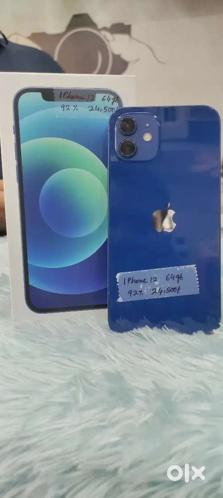 IPHONE 12 64 GB Battery Health 92% in good condition with box, cable