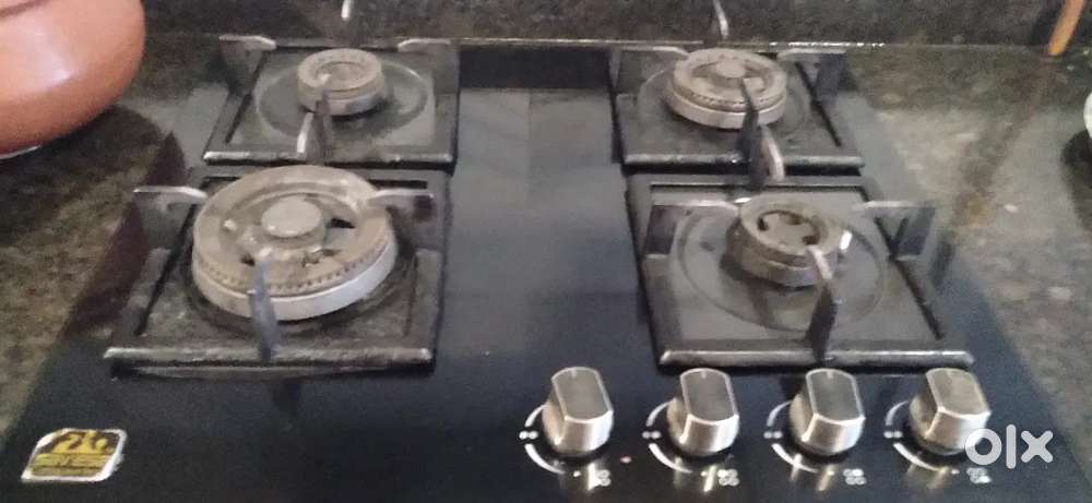 Gas stove in glass