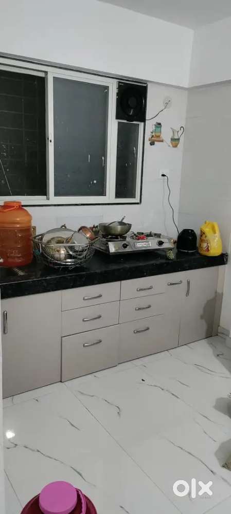 Newly constructed 1BHK on rent with kitchen trolleys