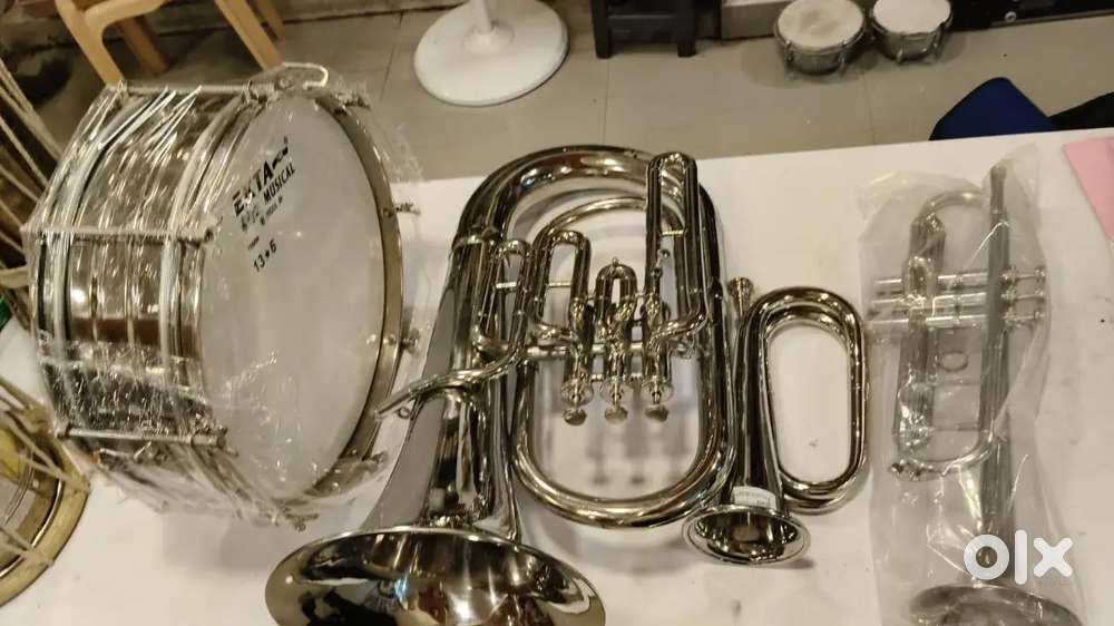 School March past bands, side drum, bugle euphoniam