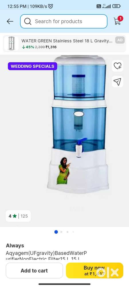 Water filter urgent sell