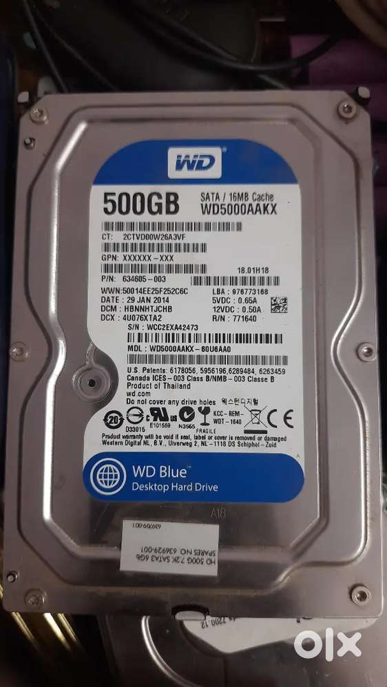 WD Desktop HDD 500GB – Perfect Working Condition