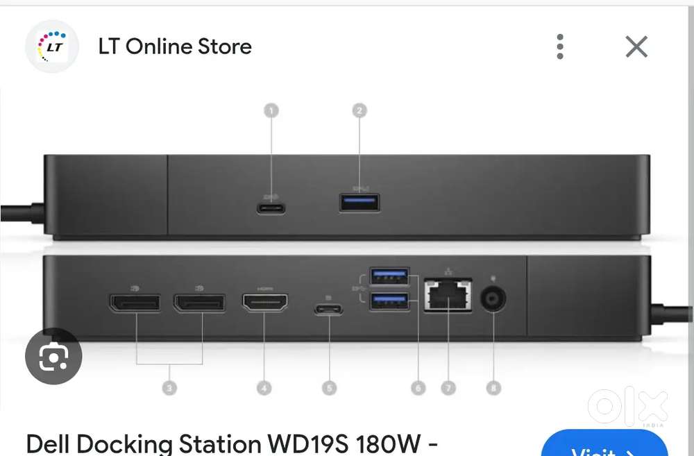 Dell  with dual C Type cable for connecticity
