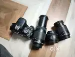 Canon 700d camera and 3 lens
