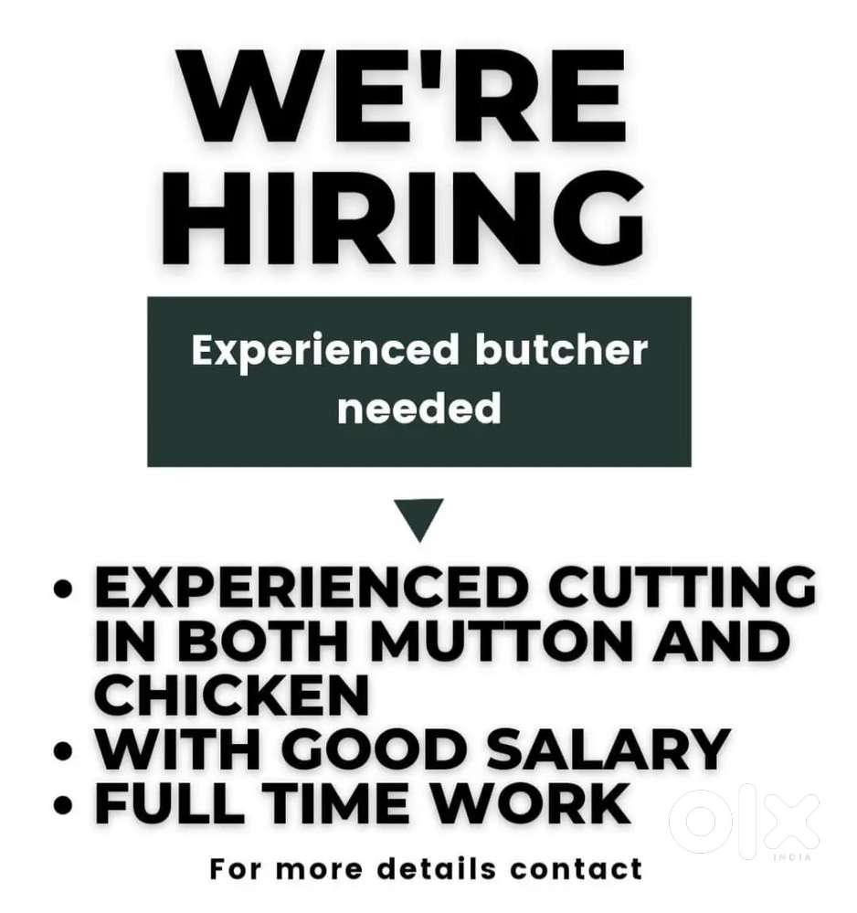 Butcher for meat cutting chicken and mutton