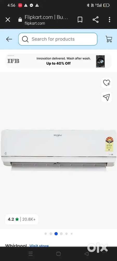 1.5 ton whirlpool ac 4 months old