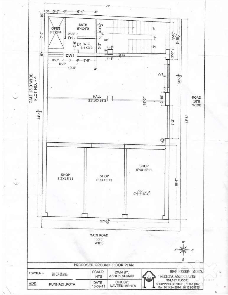 Building for rent on thermal main road