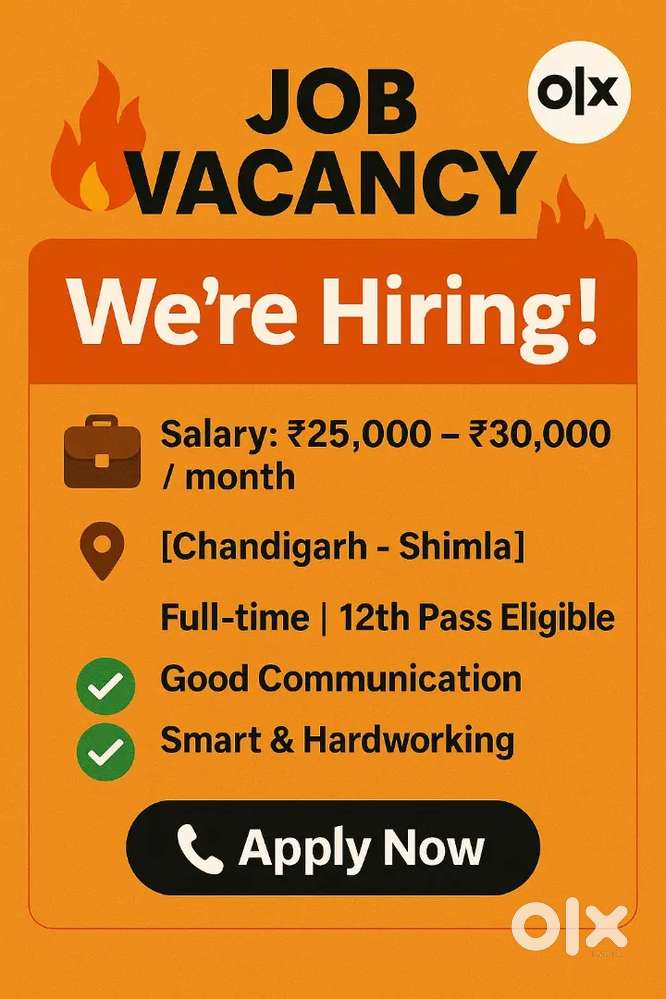 Job Vacancy Shimla-Chandigarh