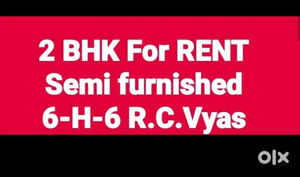 2 BHK for avaliable for rent in R C Vyas bhilwara