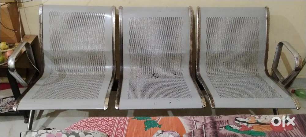 3 seater chair steel quality