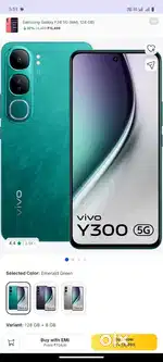 Vivo y 300 5g 8/128  6months old at 15000