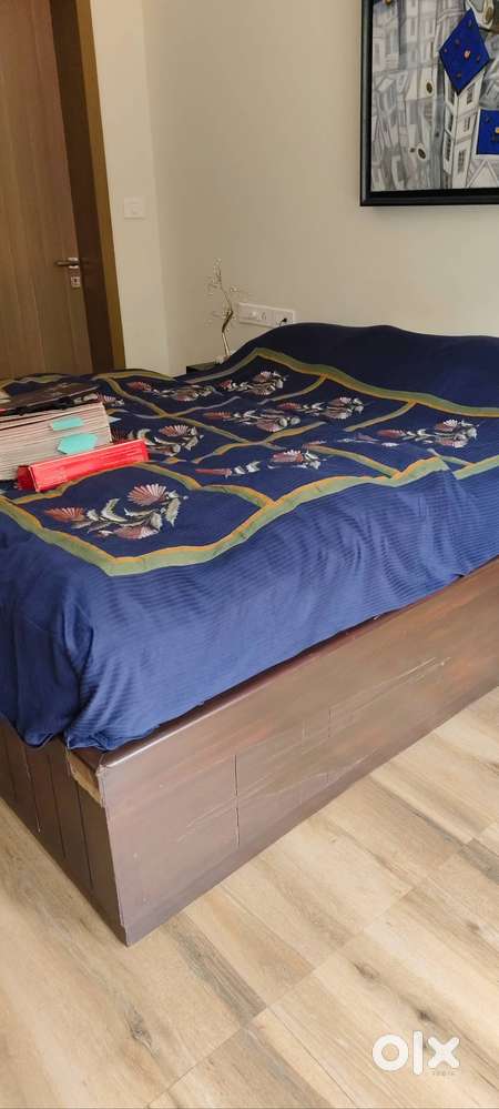 Queen Sized Teakwood Bed with Mattress