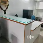 Used and unused counter, computer, reception tables are available
