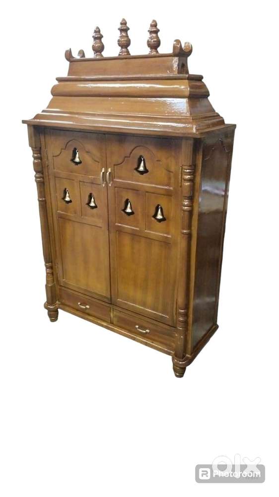 commercial teak wooden pooja cupboard