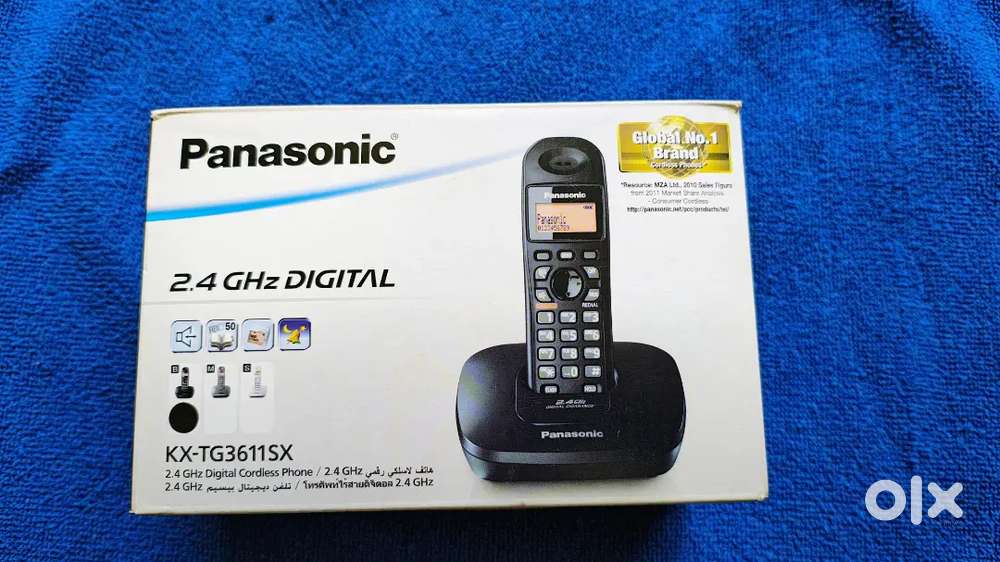 Panasonic Digital Cordless Phone (KX-TG3411SX, Black)
