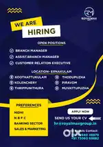 Job opening for branch manager, assistant manager, customer executive