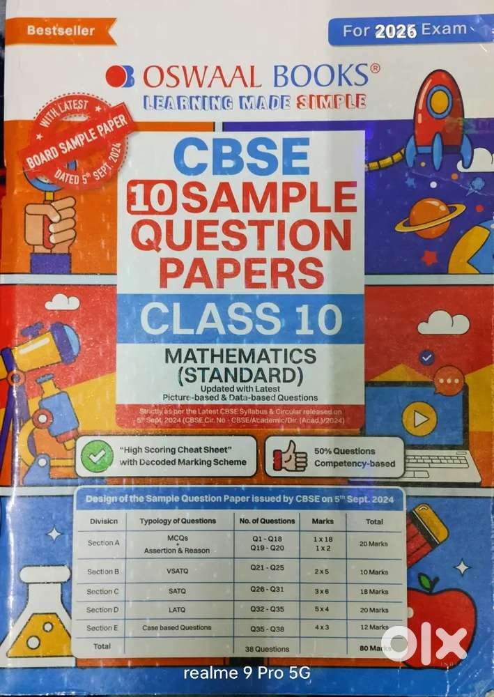 CBSE Class 10th Sample Papers in new condition with free booklets.