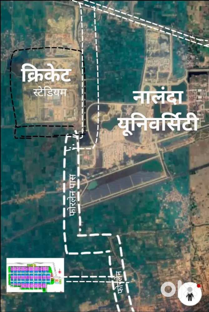 राजगीर प्लॉट क्रिकेट स्टेडियम और नालंदा यूनिवर्सिटी के नजदीक