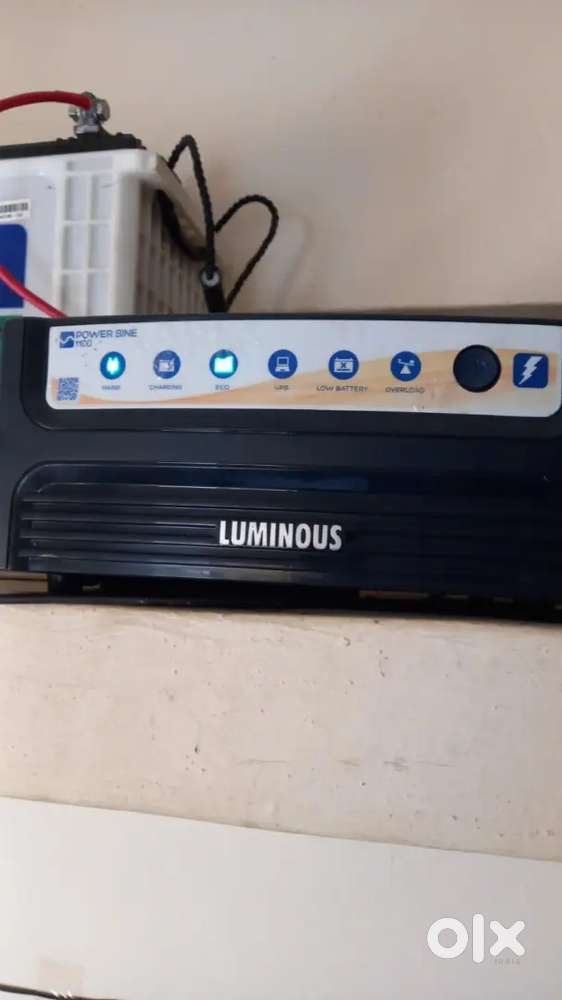 Luminous 1100 inverter with tubular battery 150ah