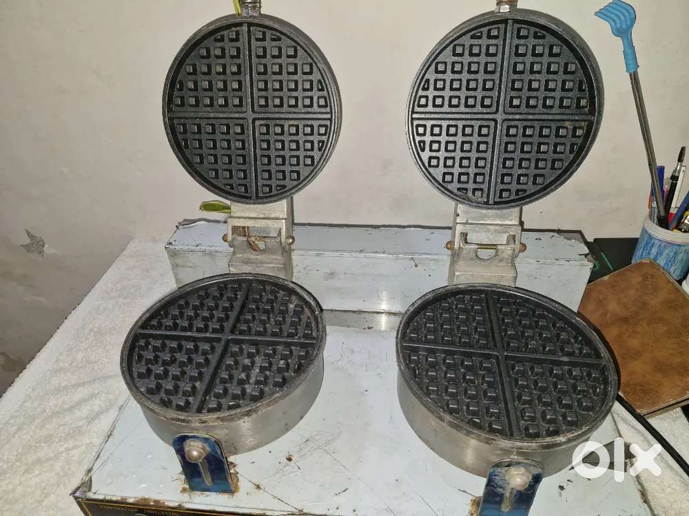 Double head waffle machine + Cone maker machine