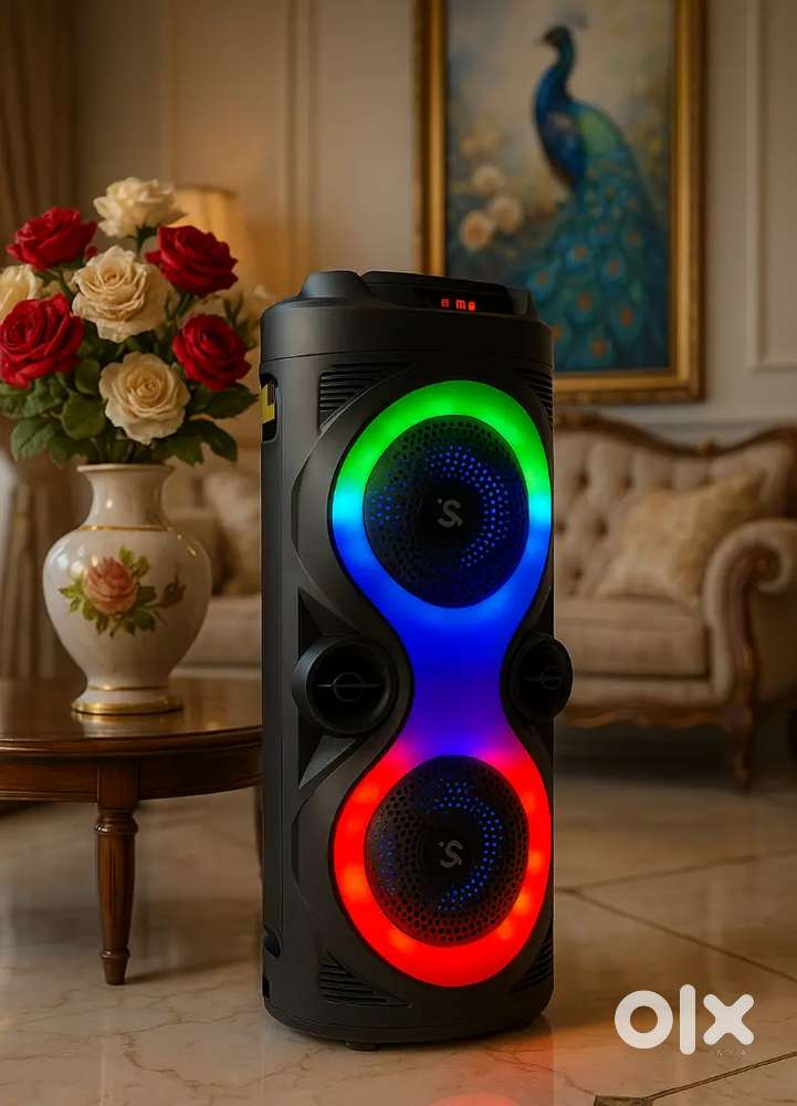 EXTRA HAPPIER DHOOM GLORIOUS BASS BLUETOOTH SPEAKER, MIC,1.5FT NEW BOX