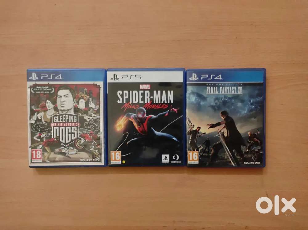 miles morales , sleeping dogs ps4 ps5 game cd