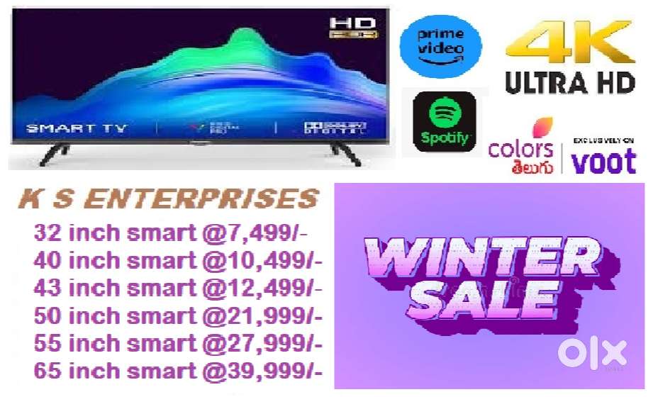 55 inch smart QLED @ 27999/-Only with Bluetooth,inbuilt voice command