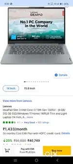 Lenovo laptop core i3 only 6 months old