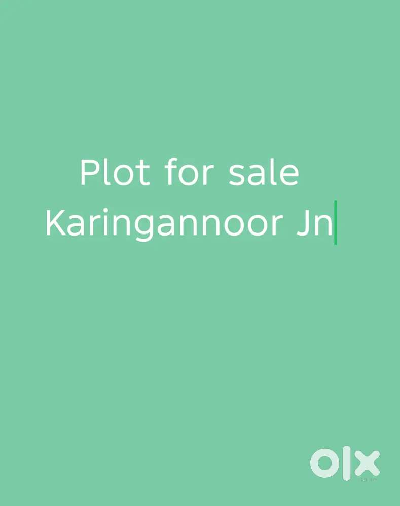 Plot for sale in karingannoor Jn