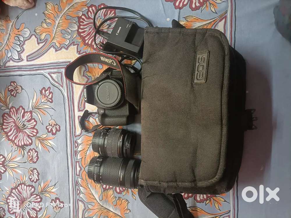 Canon 1500d camera, 2 lens, bag , charger