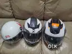 3 helmets sparingly used