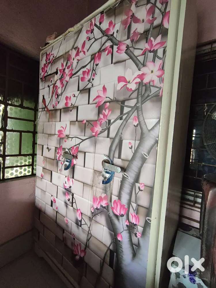 Beautiful Floral Steel Almirah (Brand New & Unused) – Elegant Design