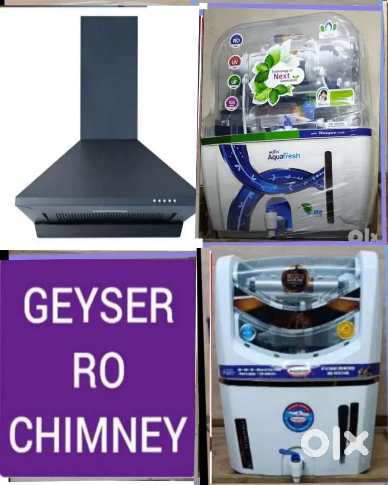GEYSER, CHIMNEY, COMERCIAL RO, UNDER SINK RO, SALE REPAIR