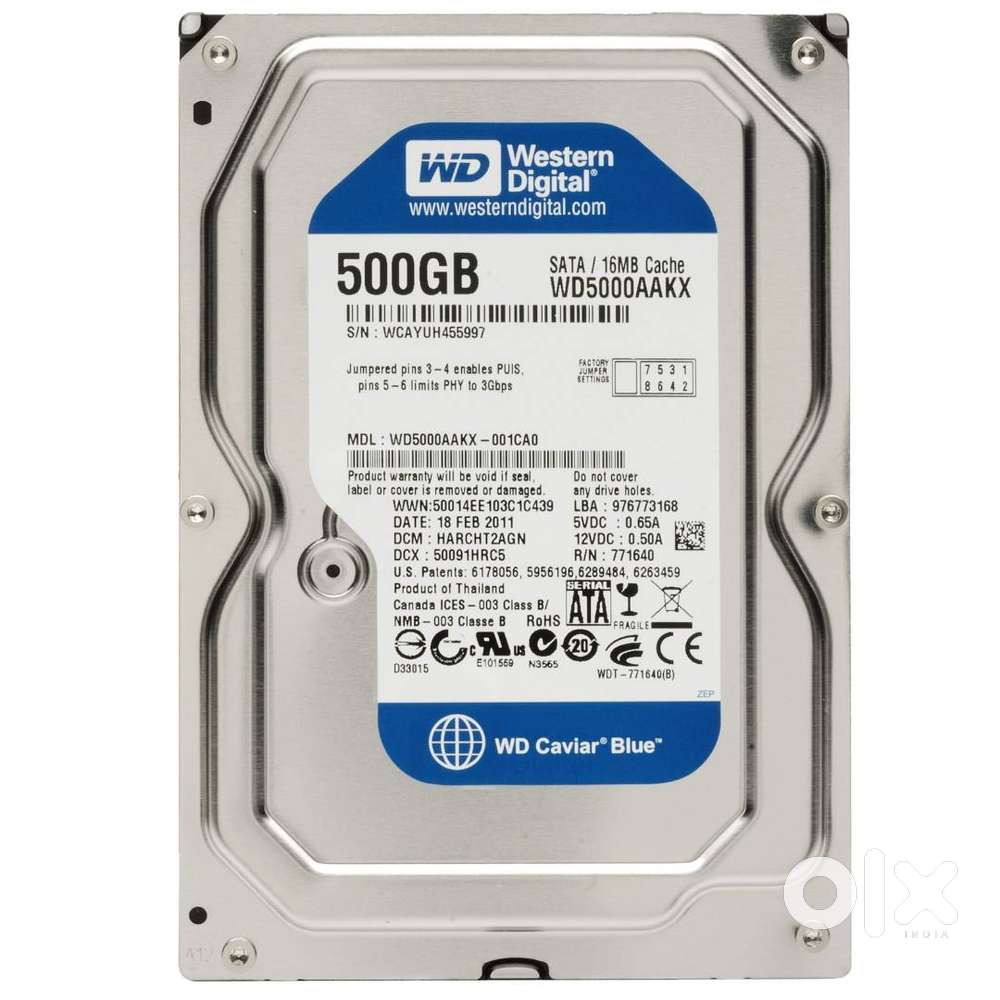 WD – Blue 500GB Internal Hard Drive Bare Drive (WD5000AZLX)