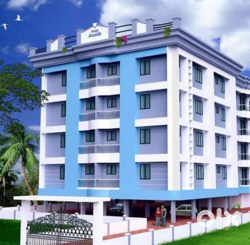 3 BHK semi-furnished flat available for sale.