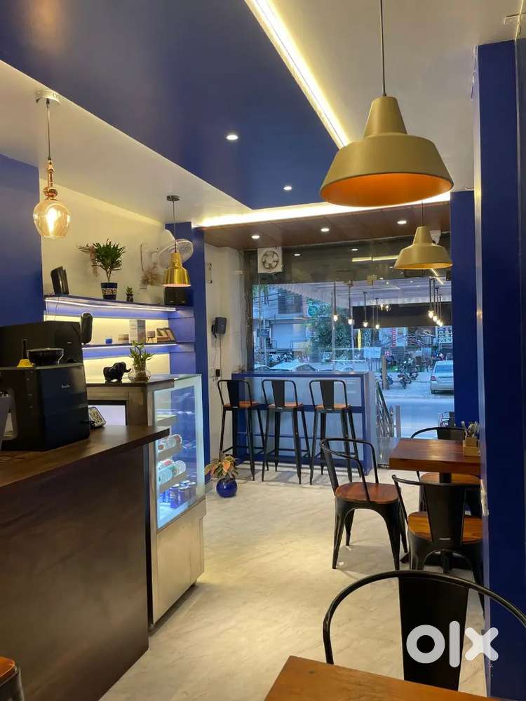 Cafe shop with basement at 80 feet road Agarwal Farm