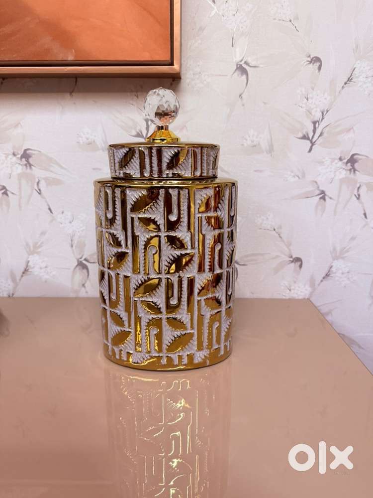 decorative storage jar with a very ornate detailing
