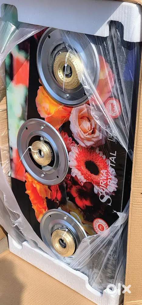 3 BURNER GAS STOVE Crystal COMPANY NEW