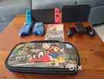 Nintendo switch OLED with zelda game, custom controller and case