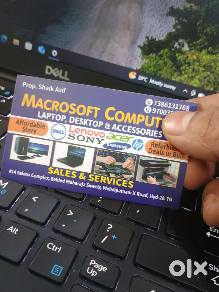 Core i5 7th Gen Dell ultra slim Wide Model 8gb/256ssd ₹ 16k only
