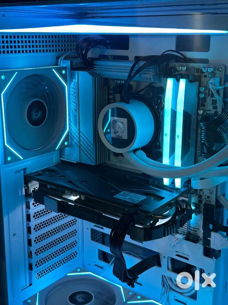 All white pc Aourus gaming/editing pc for sale