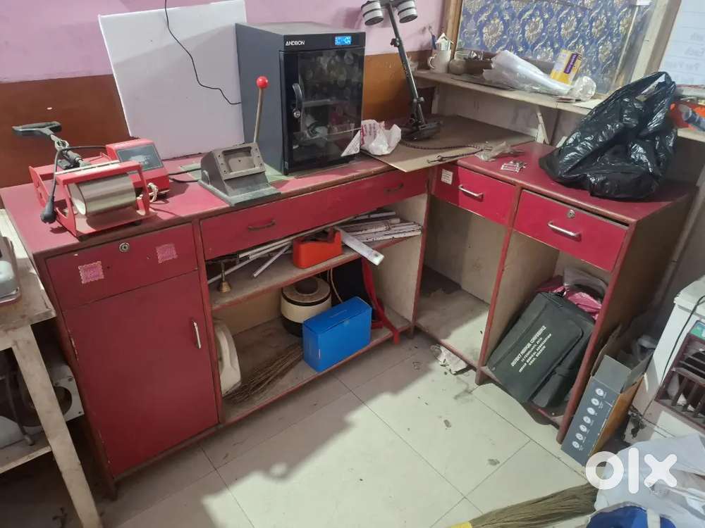 Wodden Counter for Shop + Glass Door