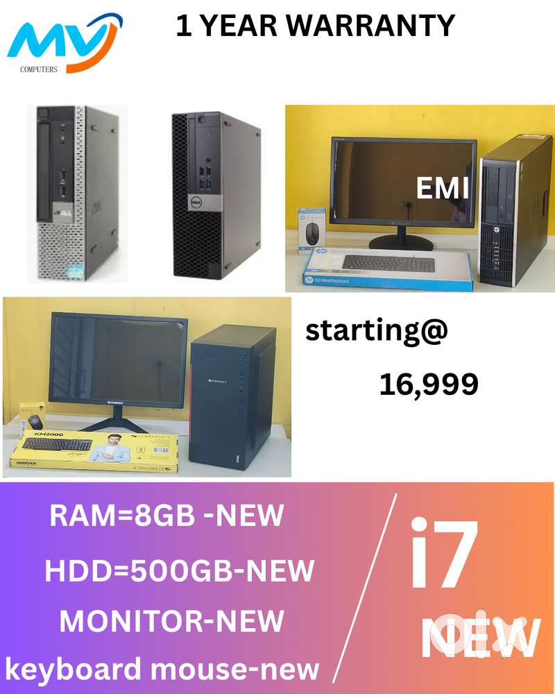 Starting @ 15,999  Cash on home delivery  Full Set @ Low Price  CPU -