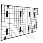 (20 Hooks included)Wall Mounted Iron Wire Grid Mesh Panel