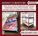 Steel Cot bed Mattresses / Double Bed / Queen Bed / Single Bed  Bunker