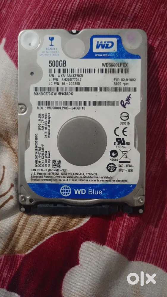 WD 500 GB Laptop Internal Hard Disk Drive (WD5000LPCX)
