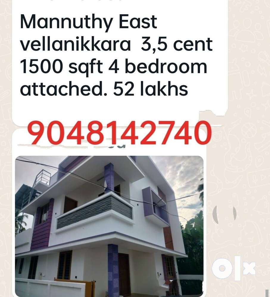 NEW HOUSE FOR SALE AT MANNUTHY, VELLANIKKARA