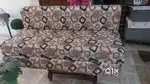 Folding sofa cum bed