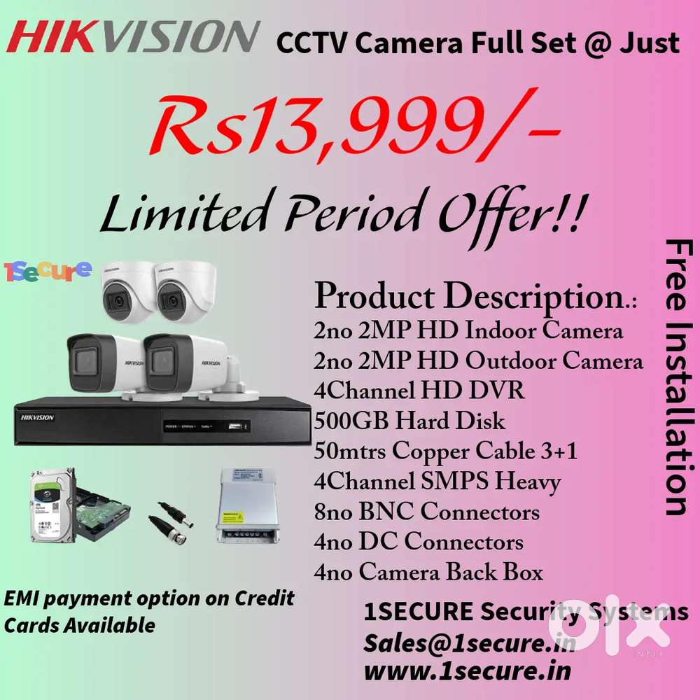 Hikvision CCTV Camera Full Set – Brand New